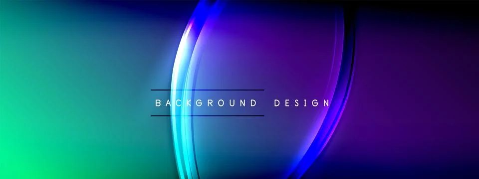 Vector abstract background - liquid transparent bubble shapes on fluid gradient Stock Illustration