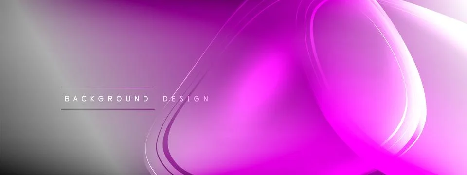Vector abstract background - liquid transparent bubble shapes on fluid gradient Stock Illustration