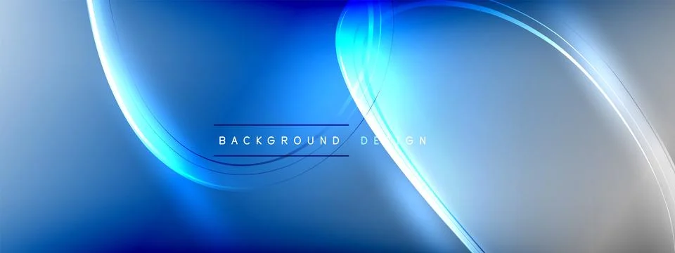 Vector abstract background - liquid transparent bubble shapes on fluid gradient Stock Illustration