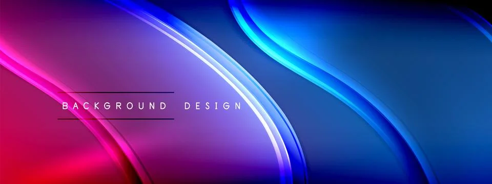 Vector abstract background - liquid transparent bubble shapes on fluid gradient Stock Illustration