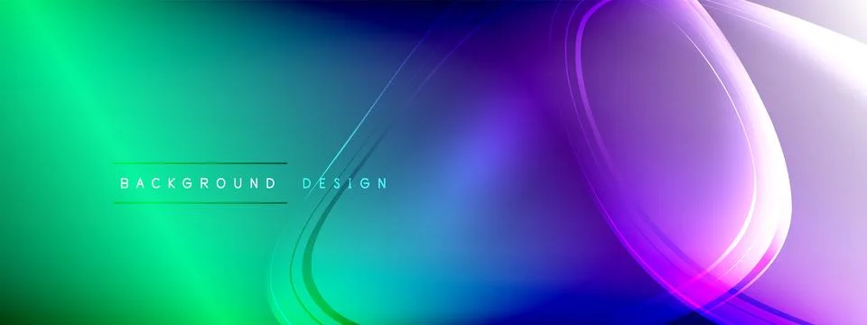 Vector abstract background - liquid transparent bubble shapes on fluid gradient Stock Illustration