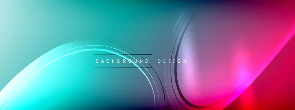Vector abstract background - liquid transparent bubble shapes on fluid gradient Illustrazione stock