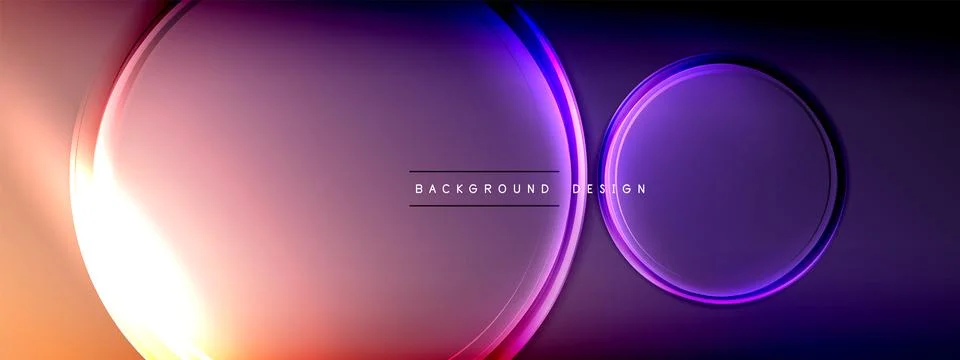 Vector abstract background - liquid transparent bubble shapes on fluid gradient Stock Illustration