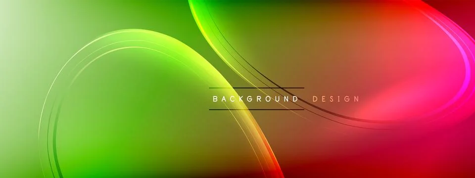 Vector abstract background - liquid transparent bubble shapes on fluid gradient Stock Illustration