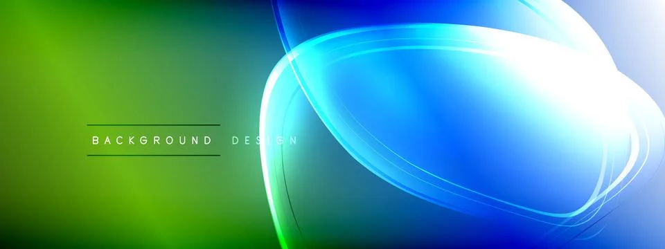Vector abstract background - liquid transparent bubble shapes on fluid gradient Stock Illustration