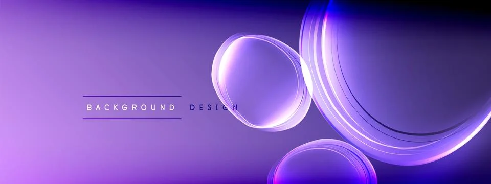Vector abstract background - liquid transparent bubble shapes on fluid gradient Ilustración de archivo