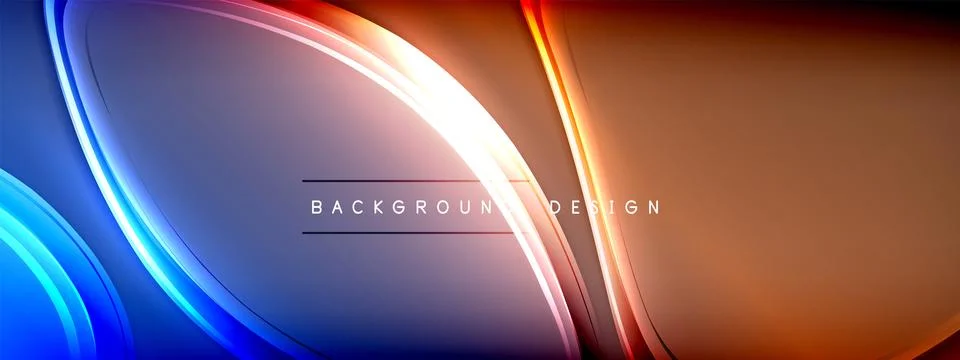 Vector abstract background - liquid transparent bubble shapes on fluid gradient Stock Illustration