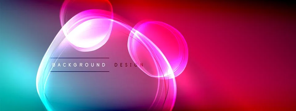 Vector abstract background - liquid transparent bubble shapes on fluid gradient Stock Illustration