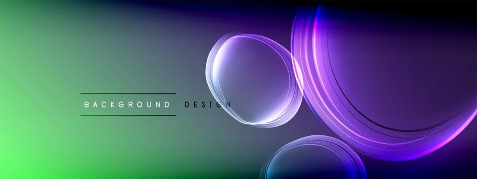 Vector abstract background - liquid transparent bubble shapes on fluid gradient 스톡 일러스트