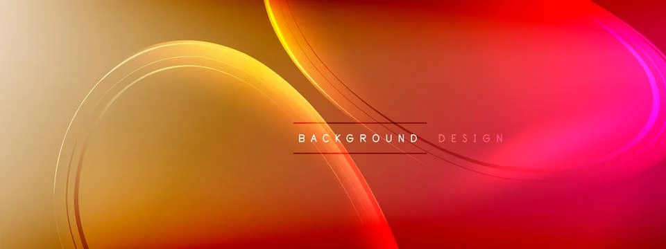 Vector abstract background - liquid transparent bubble shapes on fluid gradient Stock Illustration