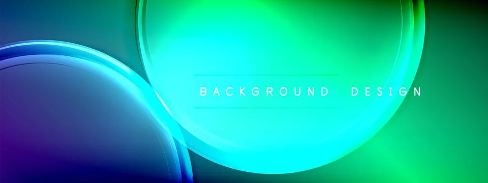 Vector abstract background - liquid transparent bubble shapes on fluid gradient Stock Illustration