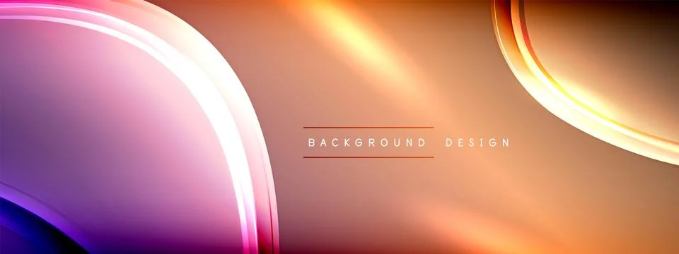 Vector abstract background - liquid transparent bubble shapes on fluid gradient Stock Illustration