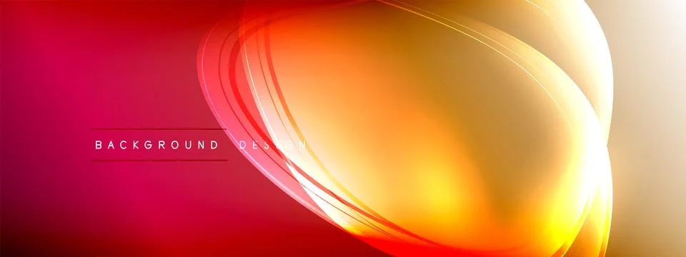 Vector abstract background - liquid transparent bubble shapes on fluid gradient Stock Illustration