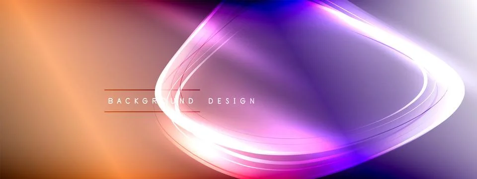 Vector abstract background - liquid transparent bubble shapes on fluid gradient Stock Illustration