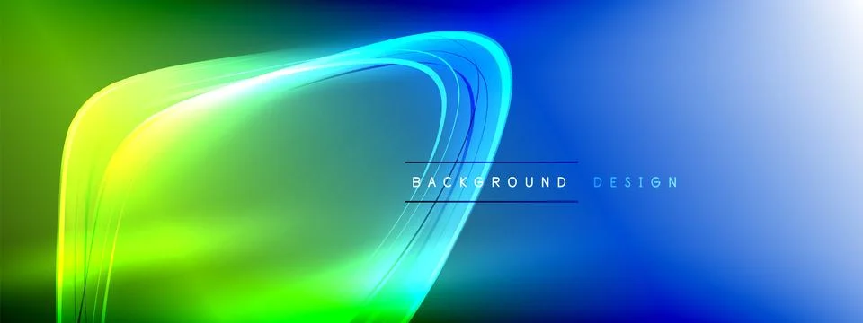 Vector abstract background - liquid transparent bubble shapes on fluid gradient Stock Illustration