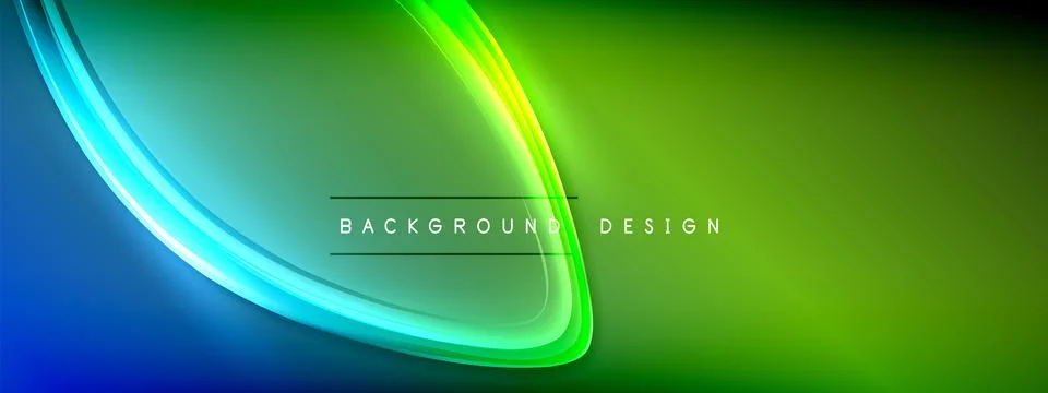 Vector abstract background - liquid transparent bubble shapes on fluid gradient Stock Illustration