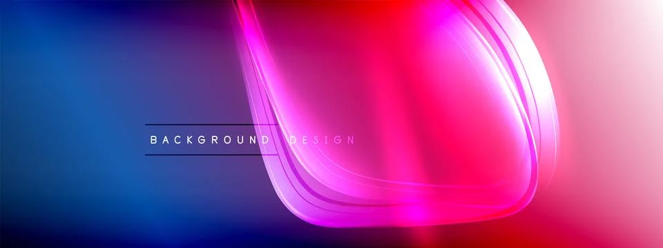 Vector abstract background - liquid transparent bubble shapes on fluid gradient Stock Illustration