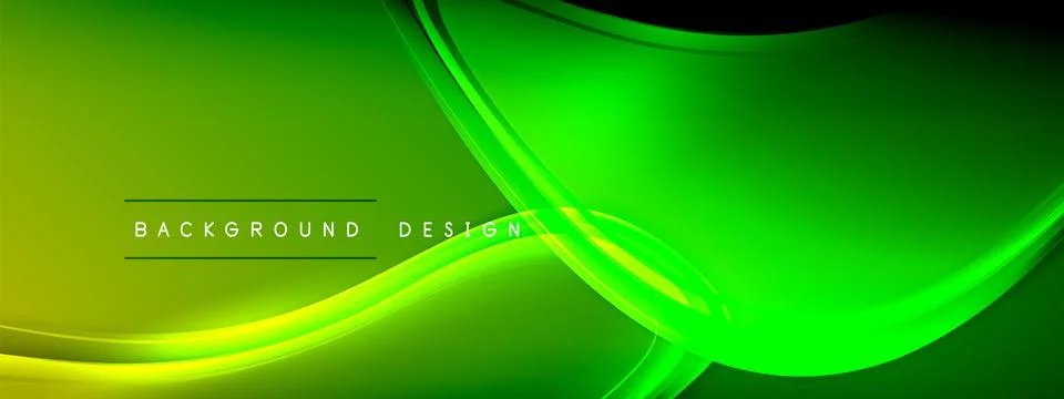 Vector abstract background - liquid transparent bubble shapes on fluid gradient Stock Illustration