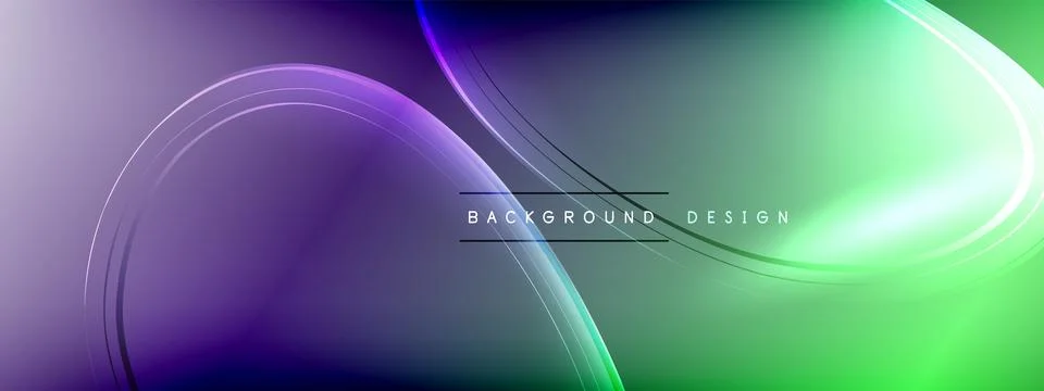 Vector abstract background - liquid transparent bubble shapes on fluid gradient イラスト素材