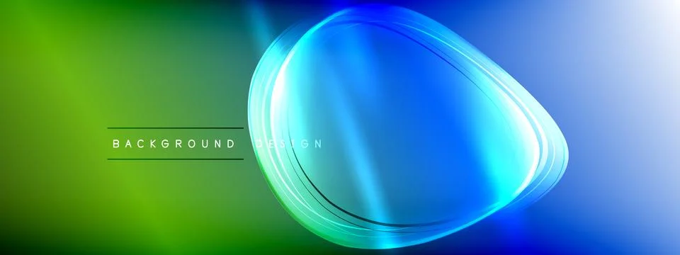 Vector abstract background - liquid transparent bubble shapes on fluid gradient Stock Illustration