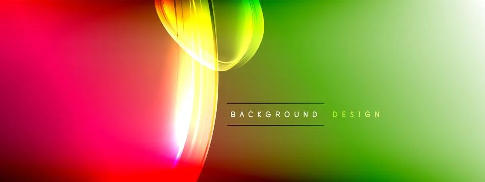 Vector abstract background - liquid transparent bubble shapes on fluid gradient Stock Illustration