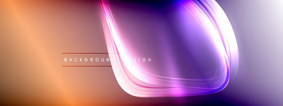 Vector abstract background - liquid transparent bubble shapes on fluid gradient Stock Illustration