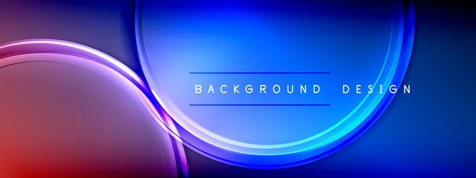 Vector abstract background - liquid transparent bubble shapes on fluid gradient Stock Illustration