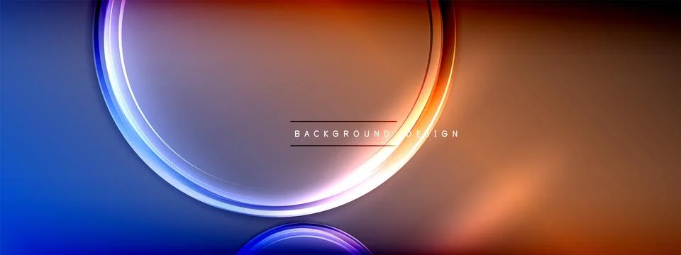 Vector abstract background - liquid transparent bubble shapes on fluid gradient Stock Illustration