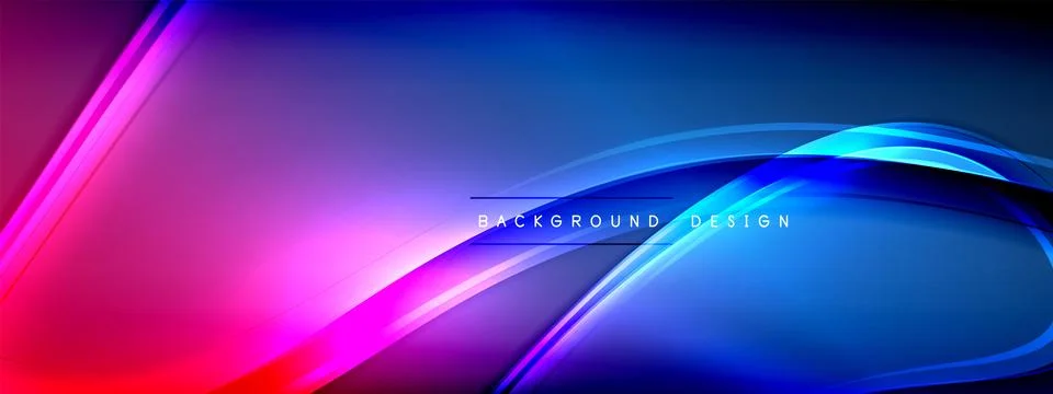 Vector abstract background - liquid transparent bubble shapes on fluid gradient Stock Illustration