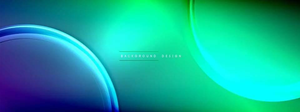 Vector abstract background - liquid transparent bubble shapes on fluid gradient Stock Illustration