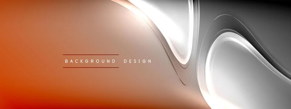 Vector abstract background - liquid transparent bubble shapes on fluid gradient Stock Illustration