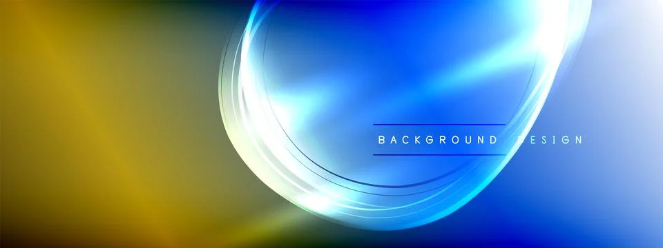 Vector abstract background - liquid transparent bubble shapes on fluid gradient Stock Illustration