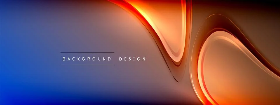 Vector abstract background - liquid transparent bubble shapes on fluid gradient Ilustración de archivo