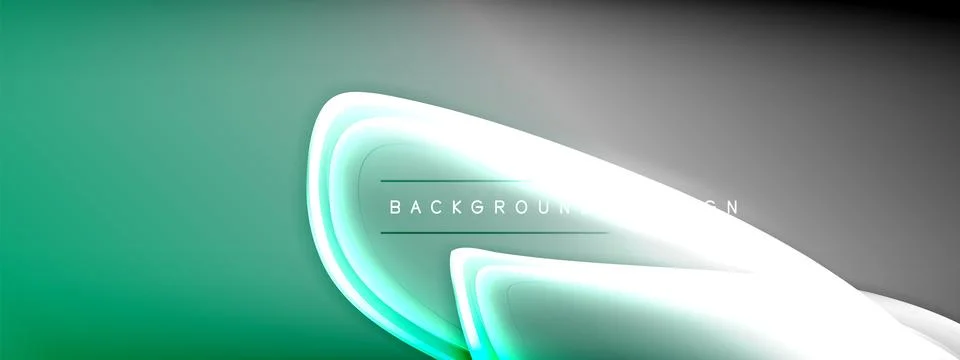 Vector abstract background - liquid transparent bubble shapes on fluid gradient Stock-Illustration