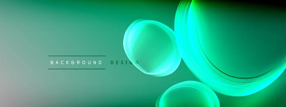 Vector abstract background - liquid transparent bubble shapes on fluid gradient イラスト素材