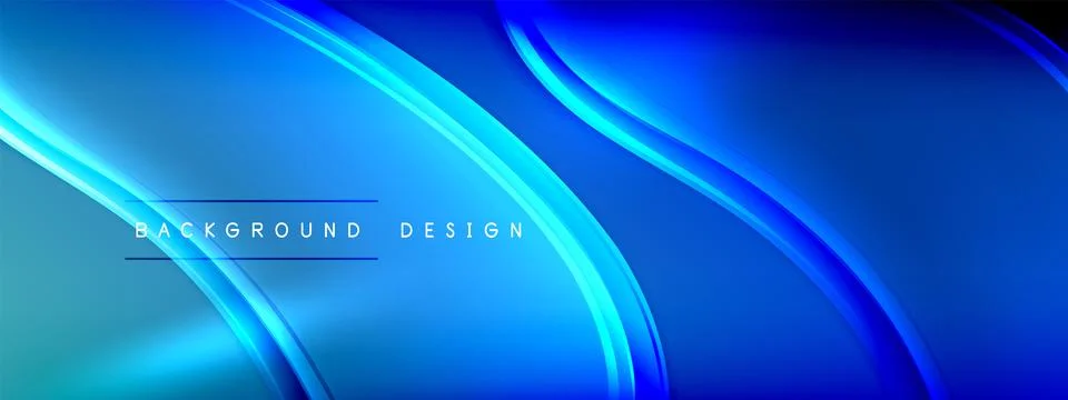 Vector abstract background - liquid transparent bubble shapes on fluid gradient Stock Illustration