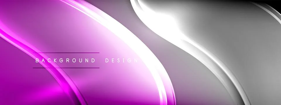 Vector abstract background - liquid transparent bubble shapes on fluid gradient Stock Illustration