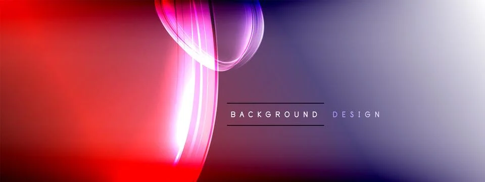 Vector abstract background - liquid transparent bubble shapes on fluid gradient Stock Illustration
