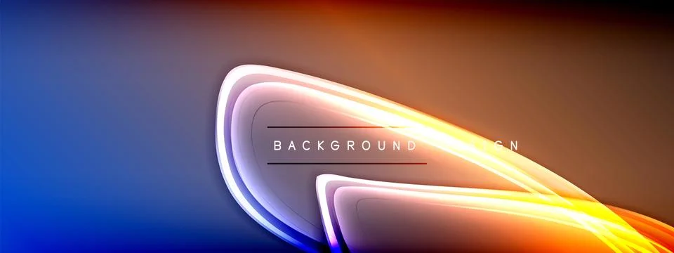 Vector abstract background - liquid transparent bubble shapes on fluid gradient Stock Illustration