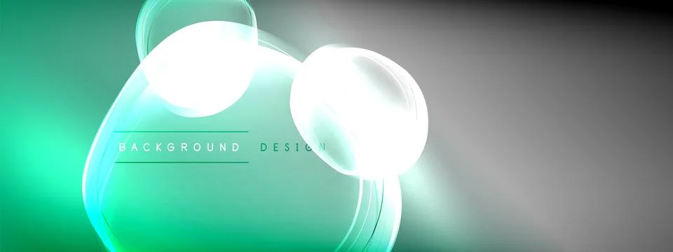 Vector abstract background - liquid transparent bubble shapes on fluid gradient Stock Illustration