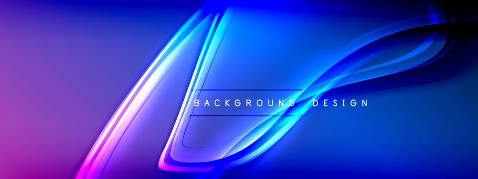 Vector abstract background - liquid transparent bubble shapes on fluid gradient Stock Illustration