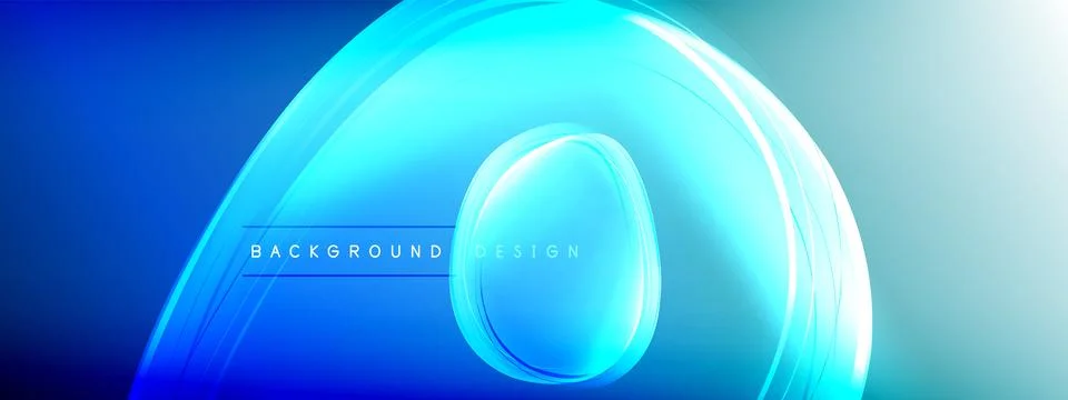 Vector abstract background - liquid transparent bubble shapes on fluid gradient Illustrazione stock