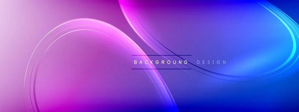 Vector abstract background - liquid transparent bubble shapes on fluid gradient Ilustración de archivo