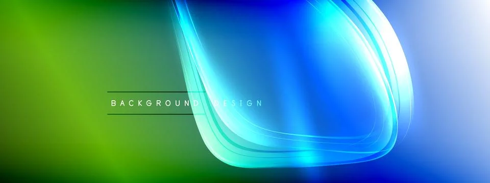 Vector abstract background - liquid transparent bubble shapes on fluid gradient Stock Illustration
