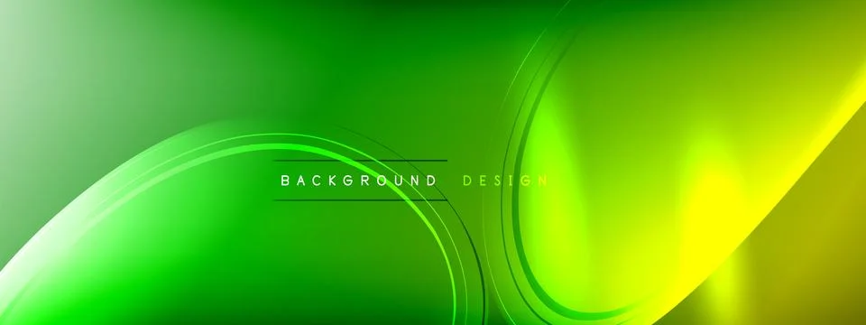 Vector abstract background - liquid transparent bubble shapes on fluid gradient Stock Illustration