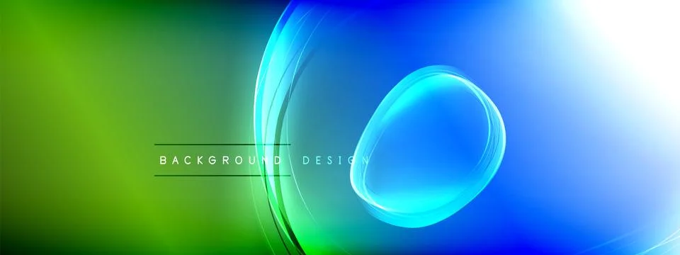 Vector abstract background - liquid transparent bubble shapes on fluid gradient イラスト素材