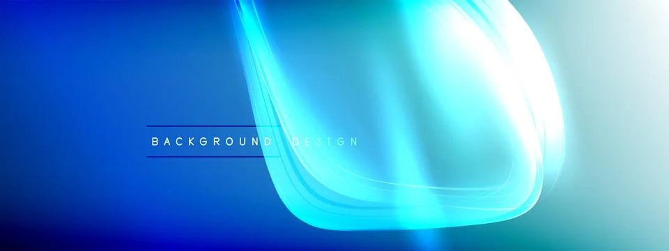 Vector abstract background - liquid transparent bubble shapes on fluid gradient Stock Illustration