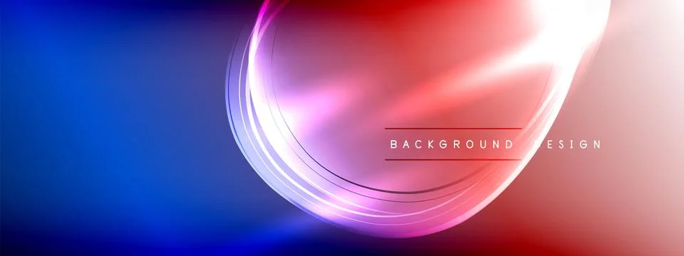 Vector abstract background - liquid transparent bubble shapes on fluid gradient Stock Illustration