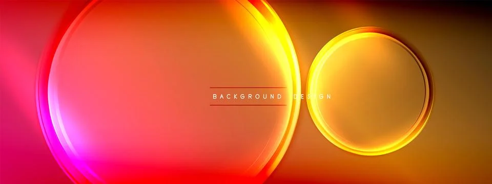 Vector abstract background - liquid transparent bubble shapes on fluid gradient Stock Illustration