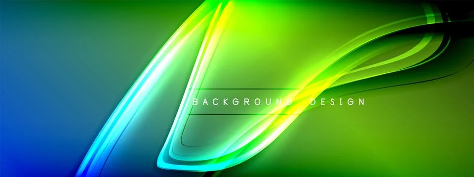 Vector abstract background - liquid transparent bubble shapes on fluid gradient Stock Illustration